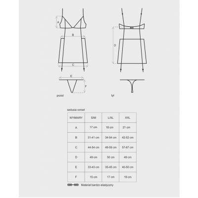 Obsessive Erotický korzet OBSESSIVE Sedusia – Zboží Mobilmania