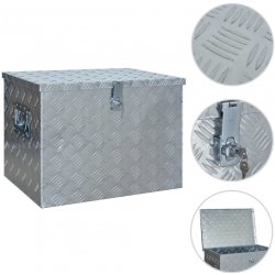 vidaXL Hliníkový box 610 x 430 x 455 mm stříbrný