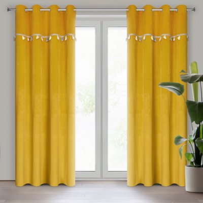 EUROFIRANY DĚTSKÝ ZATEMŇOVACÍ ZÁVĚS NA KROUŽCÍCH KIDS 1 140X250 CM HOŘČICOVÁ – Sleviste.cz