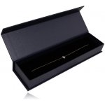 Šperky Eshop Tmavě modrá dárková krabička na náramek s černou poduškou Y21.12 – Zboží Mobilmania