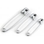 Spínací špendlíky mix velikostí Varianta: nikl, Balení: 6 svaz. – Zboží Dáma