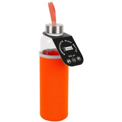 iDrink Borosilikatová skleněná láhev korál 500 ml