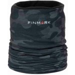 Finmark Children´s multifunctional scarf with fleece Černá šedá bílá – Zboží Mobilmania