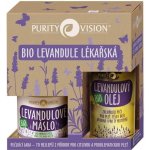 Purity Vision Lavender zklidňující olej s levandulí 100 ml + máslo s levandulí 120 ml dárková sada – Zboží Dáma