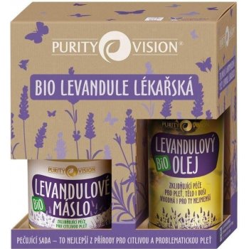 Purity Vision Lavender zklidňující olej s levandulí 100 ml + máslo s levandulí 120 ml dárková sada