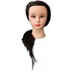 KIK KX6961 Cvičná hlava vlasy hnědé – Zboží Mobilmania