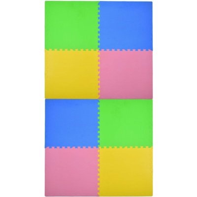 Divio Pěnové puzzle do fitness a bazénu 60 x 60 x 1 cm multicolor 8 ks – Zboží Mobilmania