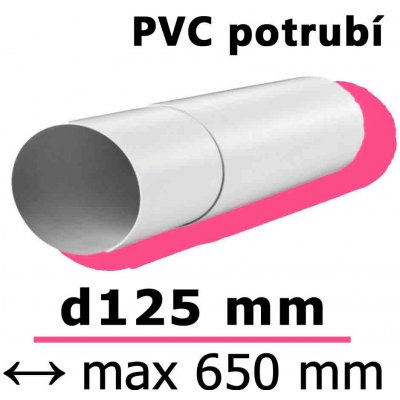 Mikawi Teleskopické kulaté ventilační potrubí d125 mm x 490 mm 59-3324 – Hledejceny.cz