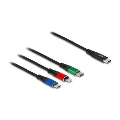 DeLock 86596 USB-C 2.0 (M) - USB Micro-B (M USB-C (M) Lightning (M), 1m, barevný – Zbozi.Blesk.cz