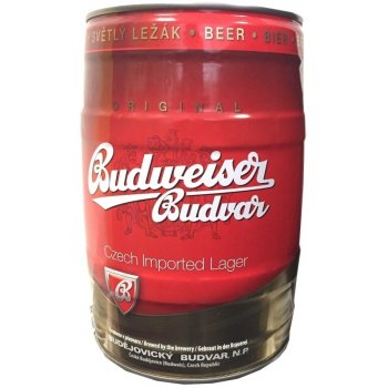 Budweiser Budvar Original světlý ležák 12° 5% 5 l (sud)