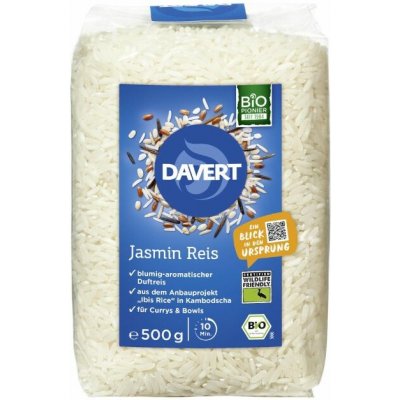 Davert Voňavá jasmínová rýže bez lepku Bio 0,5 kg – Sleviste.cz