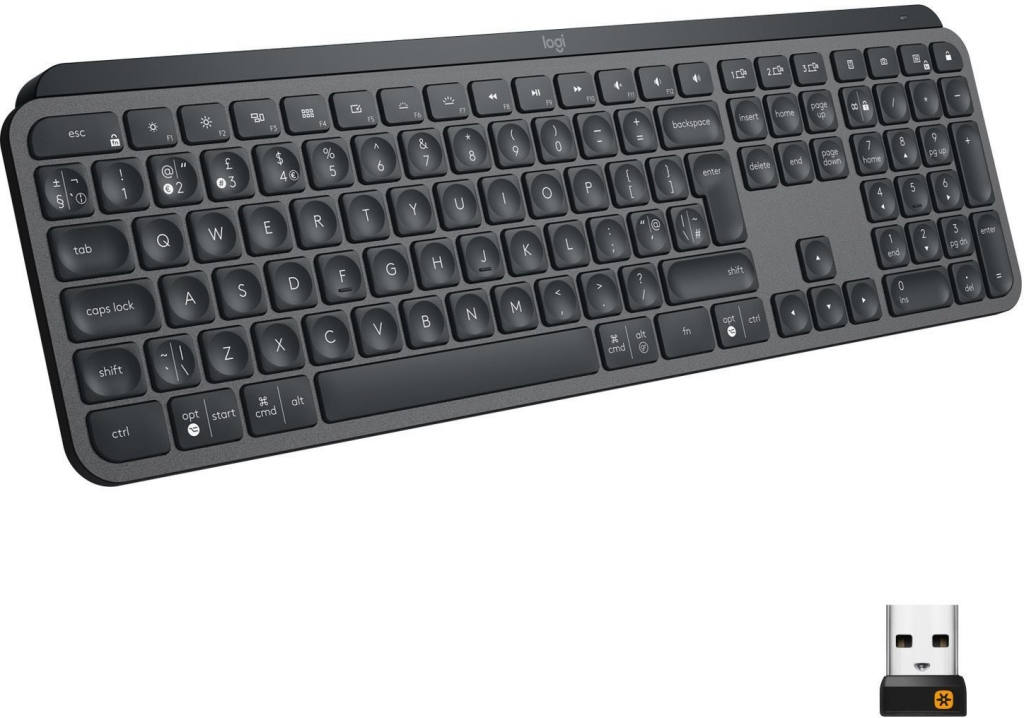 Logitech MX Keys Wireless Illuminated Keyboard s opěrkou zápěstí US 920-009416