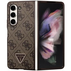 Pouzdro Guess 4G PU Leather Triangle Samsung Galaxy Z Fold 5 hnědé