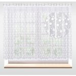 Záclona řecký tyl Bílé květy metráž cream cena od - 140 cm EAL 6264 – Zboží Mobilmania