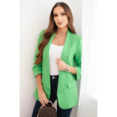 Kesi dámské sako 9165 bez zapínání Zelená světle – Zbozi.Blesk.cz