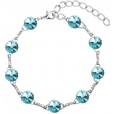 Swarovski Elements Rivoli rhodiovaný modrý 33111.1 Light Turquoise modrá světlá tyrkysová – Zbozi.Blesk.cz