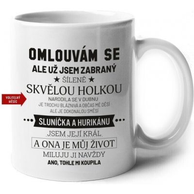 Bezvatriko.cz Hrnek pro přítele k narozeninám Už jsem zabraný Bílá Velikost Canvas Keramický hrnek 0824 DTF/DTG 330 ml – Sleviste.cz