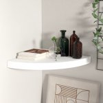 vidaXL Plovoucí rohová police bílá 35 x 35 x 3,8 cm MDF [323916] – Zboží Dáma