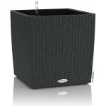 Lechuza Cube Cottage Květináč Antracit 40 cm – Sleviste.cz