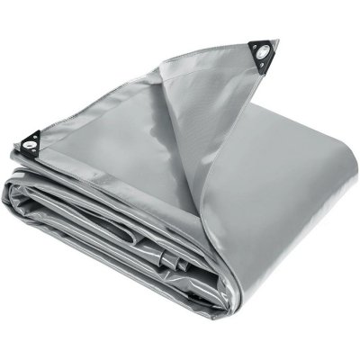 Procraft Zakrývací plachta s oky 200g/m2 PROFI zesílená 6 x 10m šedá 2006010 – Zboží Mobilmania