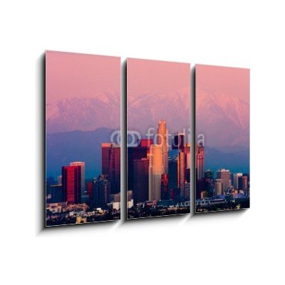 Obraz 3D třídílný - 105 x 70 cm - Los Angeles at sunset Los Angeles při západu slunce – Hledejceny.cz