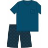 Pánské pyžamo Cornette 329/150 Rick pánské pyžamo krátké modré