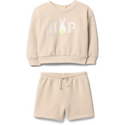 GAP Baby teplákový set Unisex Béžová – Zboží Dáma