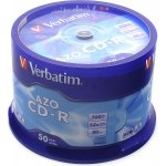 Verbatim CD-R 700MB 52x, Super AZO, spindle, 50ks (43343) – Zboží Živě