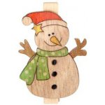 Kolíček dřevěný sněhulák 6ks 4cm ZC171172 – Hledejceny.cz