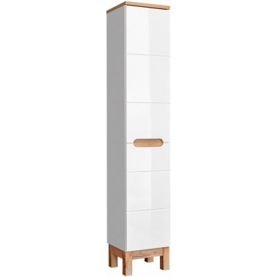 Comad Koupelnová skříňka s košem Bali 804 2D 1S bílá/dub votan – Zboží Mobilmania