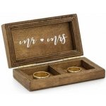 Dřevěná krabička na svatební prstýnky – Hledejceny.cz
