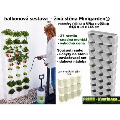 Vertikální zahrada Minigarden bílá 64,5 x 165 cm – Zboží Mobilmania