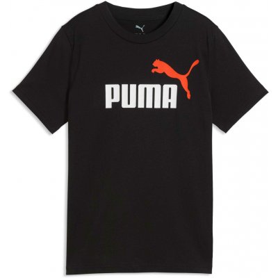 Puma ESSENTIALS 2 COLOR N0.1 LOGO TEE B Černá,Bílá,Červená – Zboží Mobilmania