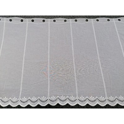 Záclona na vitrážku - s výšivkou 26202 60 cm – Zboží Mobilmania