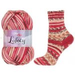Ponožková pletací příze Lofoty samovzorovací (100g) varianta červená – Sleviste.cz