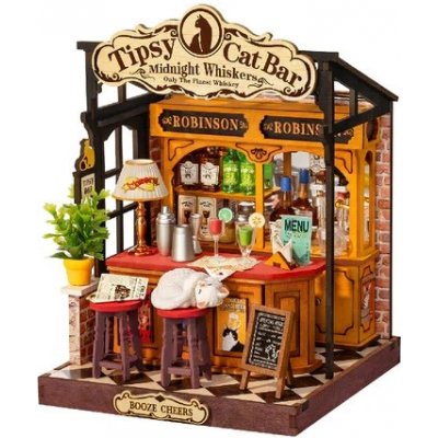 RoboTime 3D dřevěná skládačka Miniatura domečku Tipsy Cat Bar – Hledejceny.cz