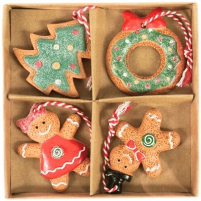 Textilomanie Sada 4 ks vánočních ozdob GINGERBREADS 6 cm – Hledejceny.cz