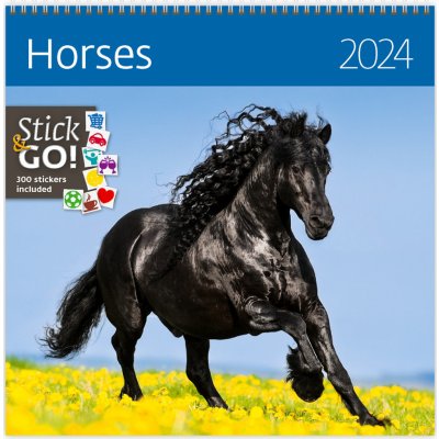 Nástěnný poznámkový Horses 2024 – Zbozi.Blesk.cz