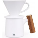 kawio set keramický dripper s hrníčkem, 450 ml Bílý – Zboží Mobilmania