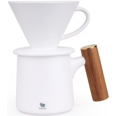 kawio set keramický dripper s hrníčkem, 450 ml Bílý