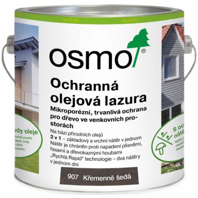 Osmo 907 Ochranná olejová lazura 2,5 l Křemenně šedá – Zbozi.Blesk.cz