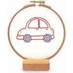 Stoklasa Dětská vyšívací sada s předtištěným motivem 940199/6 autíčko průměr 11cm – Zboží Dáma