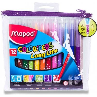 Maped Color'Peps Long Life 5017 pouzdro na zip 12 ks – Hledejceny.cz