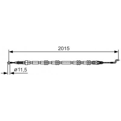 Tazne lanko, parkovaci brzda BOSCH 1 987 482 017 – Hledejceny.cz