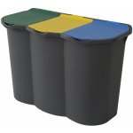 Belli E Forti sestava na tříděný odpad UNICA, černá, plast, 80 L BF00960 – Sleviste.cz