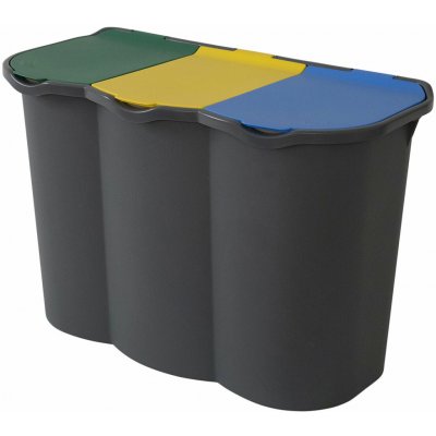 Belli E Forti sestava na tříděný odpad UNICA, černá, plast, 80 L BF00960 – Sleviste.cz
