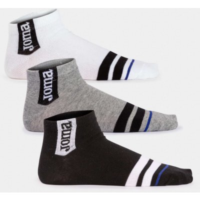 Joma ponožky BETA SOCKS WHITE MELANGE GREY BLACK mix
