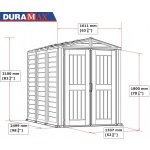 DURAMAX YardMate Plus 4,1 m² - šedý/antracit + podlahová konstrukce 5x8 35825 – Zboží Dáma