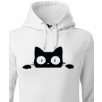 Canvas dámská mikina s vykukující kočkou Bílá – Hledejceny.cz