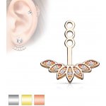 Šperky eshop Ocelový přívěsek srdce ozdobně gravírované kuličky čirý zirkon SP36.04 Měděná – Zboží Mobilmania